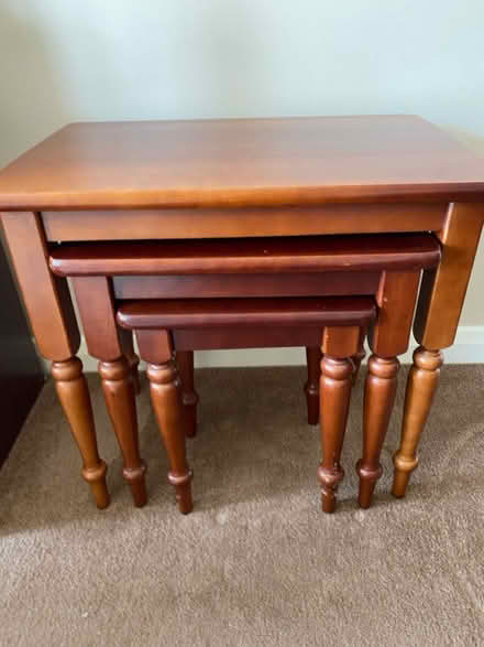 Photo of free Mahogany nest of 3 tables (Maidstone ME158) #2