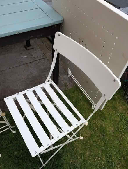 Photo of free Cream metal garden table and 4 chairs (City of Bristol BS4) #3