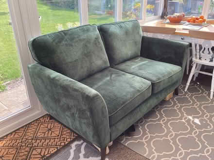 Photo of free Green velour sofa, (Polegate BN26) #1