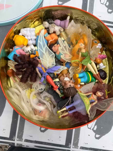 Photo of free Tin of small toy figures (Freehold LA1) #1
