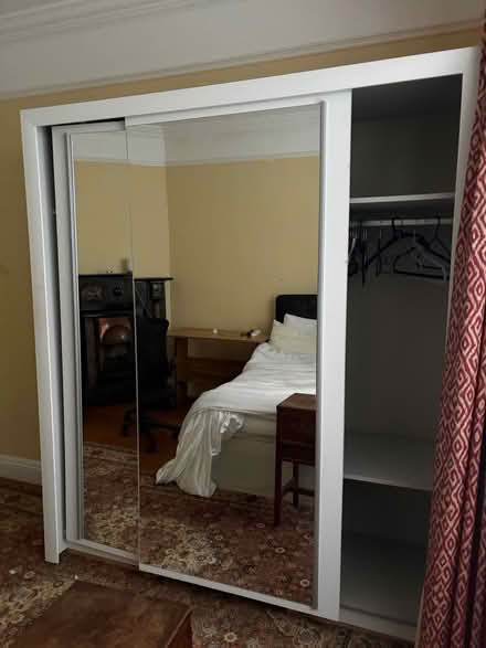 Photo of free White 2 door mirrored wardrobe (Dundrum) #2