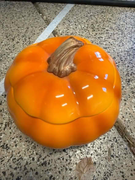 Photo of free Ceramic pumpkin (West Menlo Park) #2