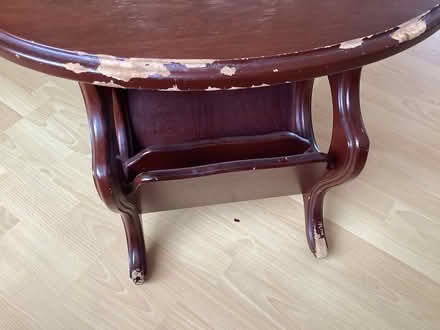 Photo of free Small shabby table/magazine rack (Ashton-in-Makerfield WN4) #1