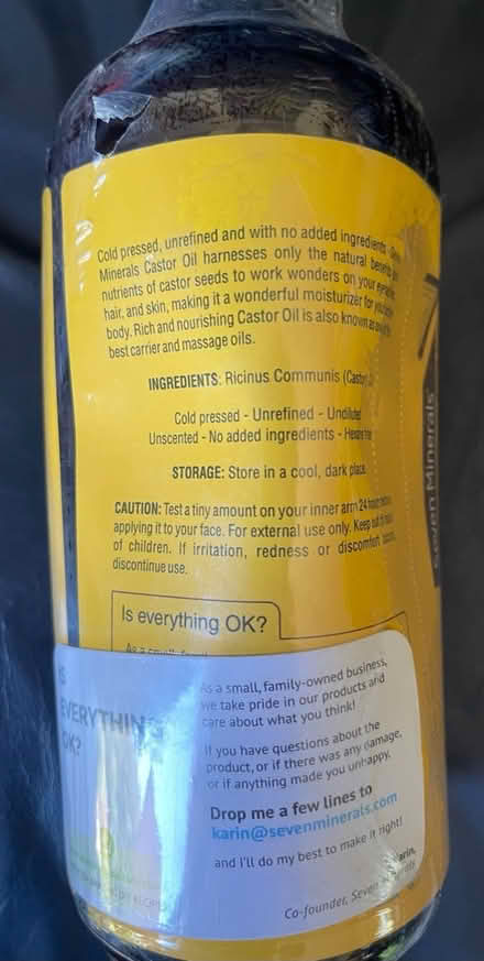Photo of free Castor oil (Sunnyvale) #3