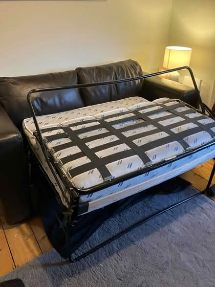 Photo of free Leather sofa bed (Ba2 4qj) #2