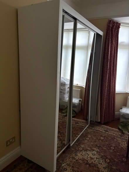 Photo of free White 2 door mirrored wardrobe (Dundrum) #3