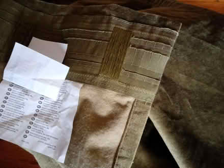 Photo of free IKEA pair green velvet curtains (Barnet EN5) #1