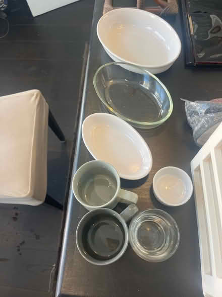 Photo of free Assorted cups and ceramic backing dishes (Lavender Hill SW11) #1