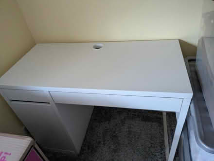 Photo of free White Computer Desk (Mow Cop ST7) #2