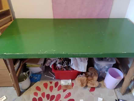 Photo of free Large sturdy trestle table (Stone Cross BN23) #1