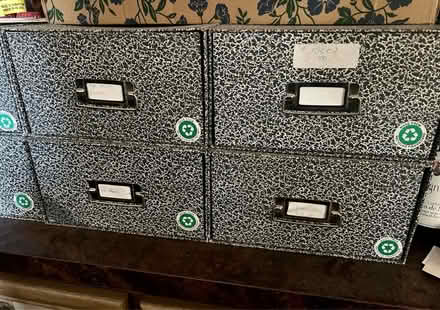 Photo of free Cardboard check storage drawers (Campbell) #1