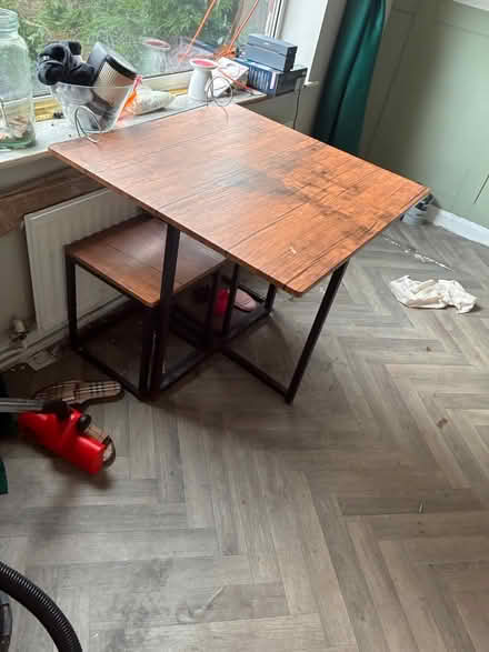 Photo of free table and 4 chair/stools (matlock town DE4 3et) #2