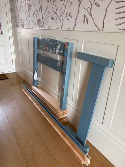 Photo of free Blue wooden, slatted single bed (Dartmouth Park NW5) #2
