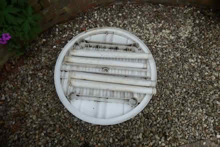 Photo of free White plastic garden table (Peachcroft OX14) #1