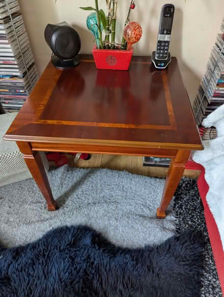 Photo of free Small wooden side table. (Hartwood Green PR7) #1