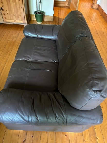 Photo of free 2 x Two-Seater Brown “Leather” Sofas (Dowanhill G12) #4
