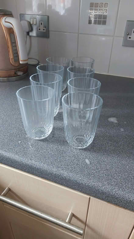Photo of free Set of 8 small glass tumblers (Ruscombe RG10) #1