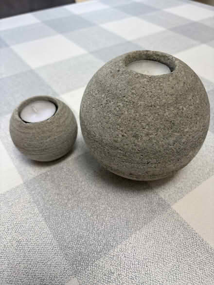 Photo of free Two stone decorative candle holders (Shirley CR0) #1
