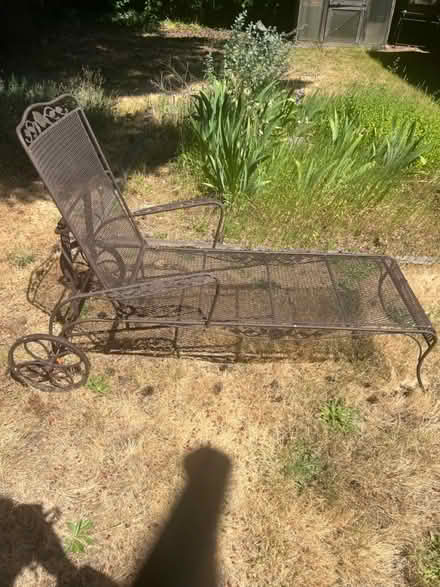 Photo of free Wrought iron chaise lounge (Redmond) #1