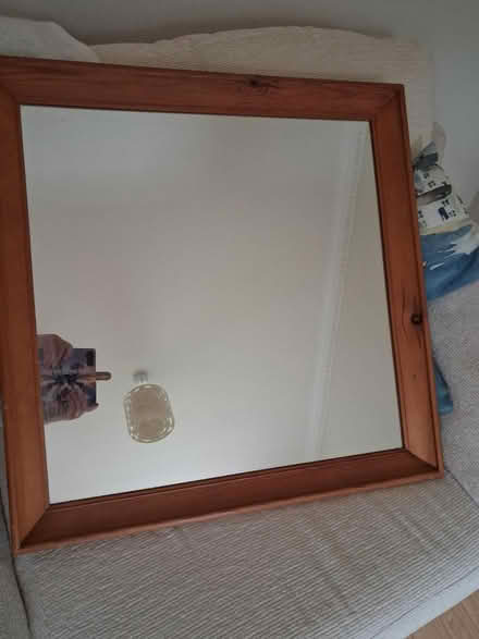 Photo of free Square pine mirror (weedon) #1