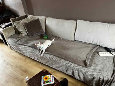 Photo of free Large corner sofa and footstool (LU4) #3