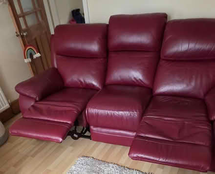 Photo of free Dark red/burgundy recliner sofa (Halton LA2) #2