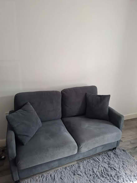 Photo of free 2-Seater Grey Sofa, Good Condition (Spondon DE21) #1