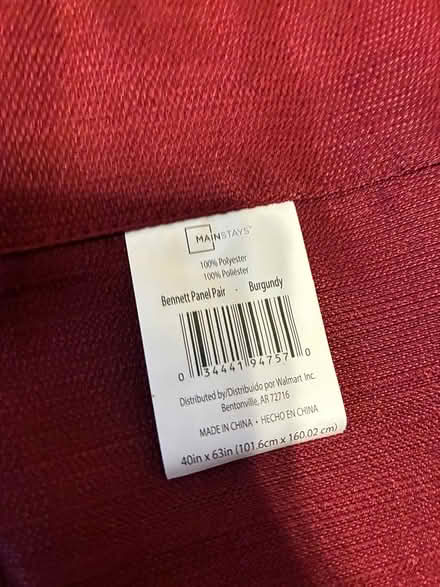 Photo of free Burgundy curtain panels (Saugerties) #2