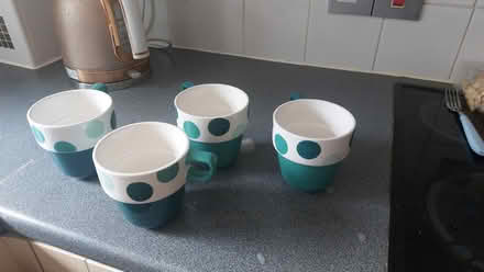 Photo of free Set of 4 m&s teal coffee mugs (Ruscombe RG10) #1