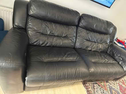 Photo of free Leather recliner sofa-set (Northolt) #3