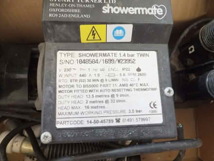Photo of free 2 x SHOWERMATE shower pumps. (Bourton on the Water GL54) #2