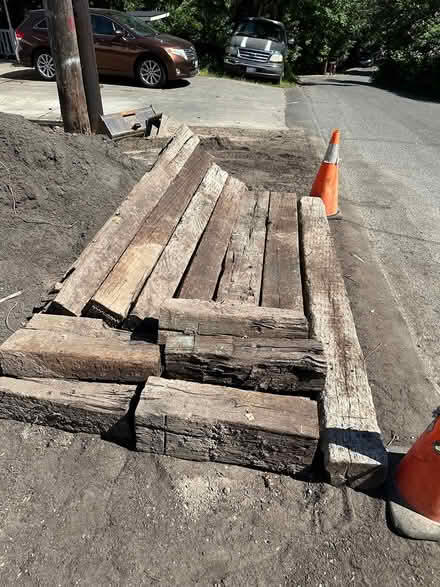 Photo of free used railroad ties (NE Seattle) #1