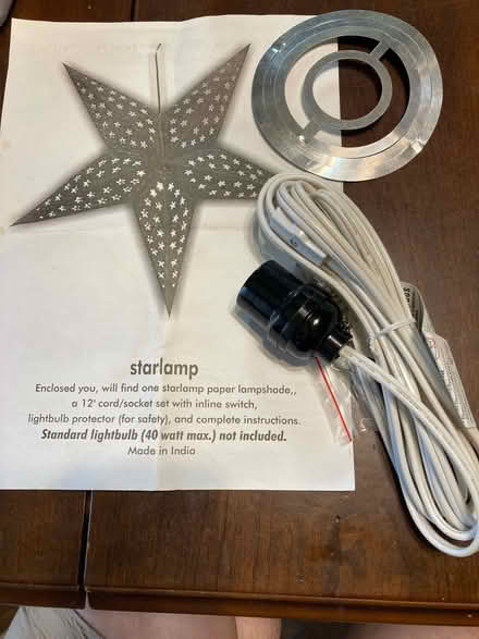 Photo of free Lamp kit WITHOUT lampshade (Petworth/ Park View) #1