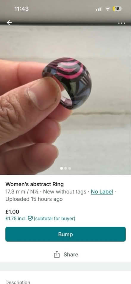 Photo of free Abstract ring (KT3 new malden) #1