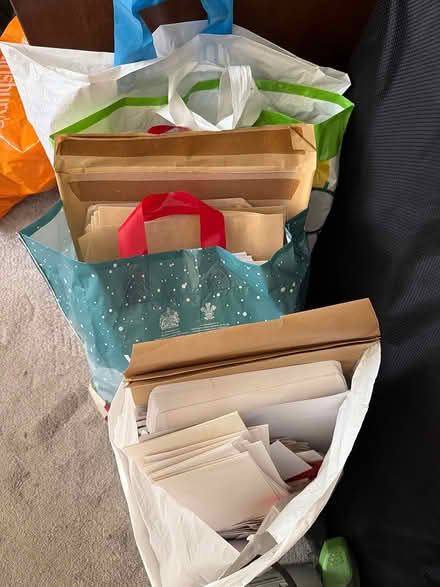 Photo of free 3 bags of envelopes, folders, paper (Shirley, Croydon) #1