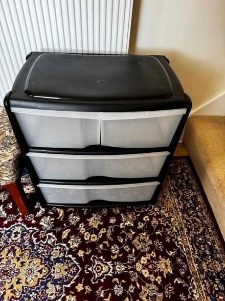 Photo of free Plastic wide cabinet / 4 drawers (TN2 3HT) #1