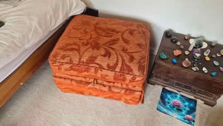 Photo of free Sofa & matching footstool (Winchester) #2