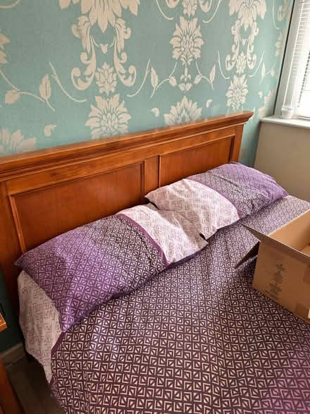 Photo of free Large solid wood wardrobe and Bed (Erith DA17) #4