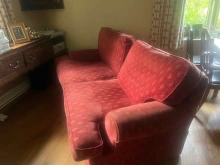 Photo of free Two claret sofas (Brockton TF11) #3