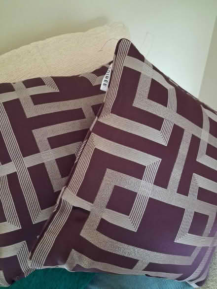 Photo of free 2 x sparkly purple cushions (weedon) #1