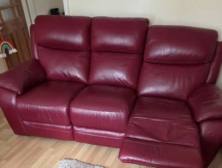 Photo of free Dark red/burgundy recliner sofa (Halton LA2) #4
