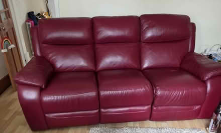 Photo of free Dark red/burgundy recliner sofa (Halton LA2) #1