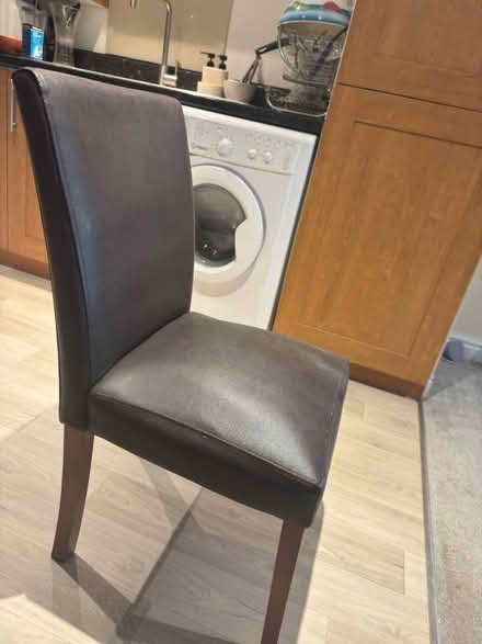 Photo of free Dark Brown Faux Leather Dining Chair (Stamford Bridge YO41) #2