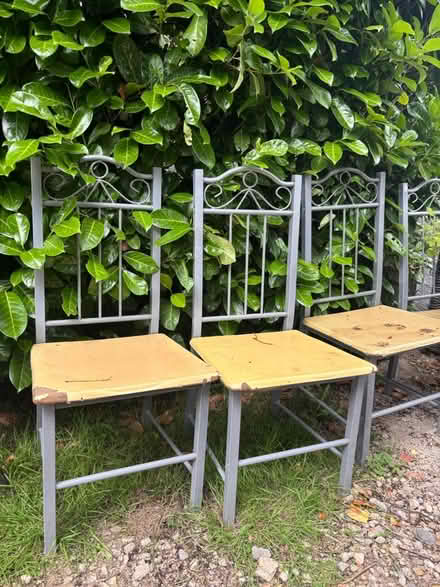 Photo of free 4 metal chairs and table (Cranleigh) #1