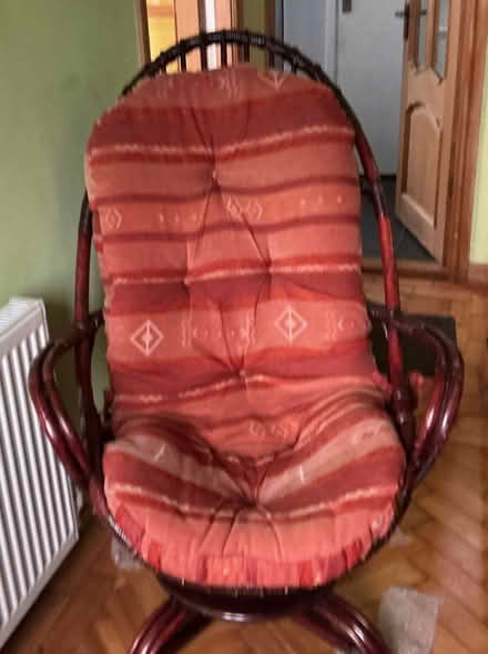 Photo of free Rocking Chair made from Cane with Cushion (Wavertree Nook L15) #1
