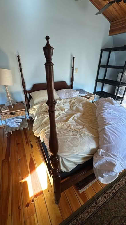 Photo of free Double (full) bedframe and mattress (Waccabuc) #1