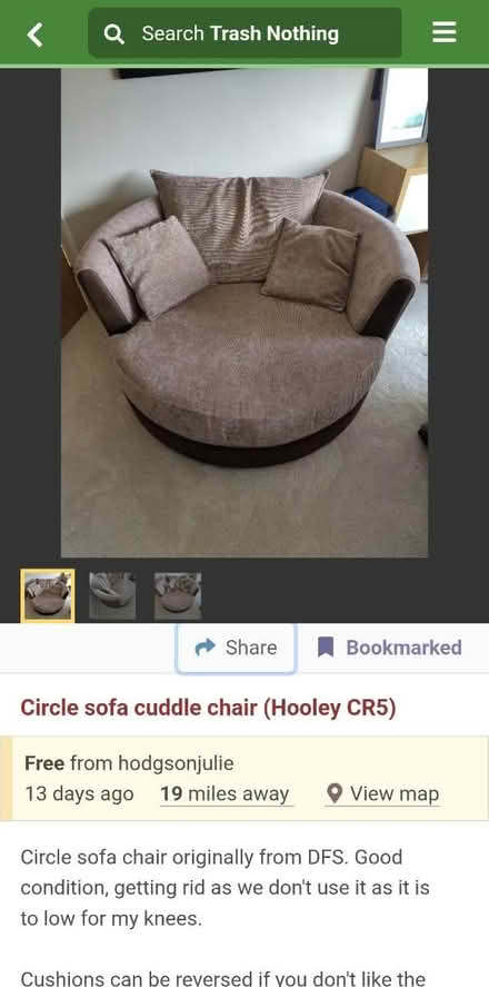 Photo of free Sofa (RH13) #1