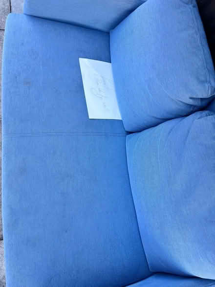 Photo of free Blue two seater ikea sofa (Hither Green SE13) #1