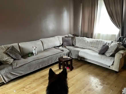 Photo of free Large corner sofa and footstool (LU4) #1