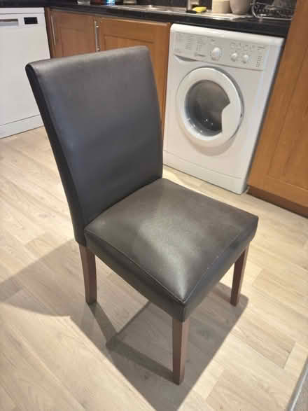Photo of free Dark Brown Faux Leather Dining Chair (Stamford Bridge YO41) #1